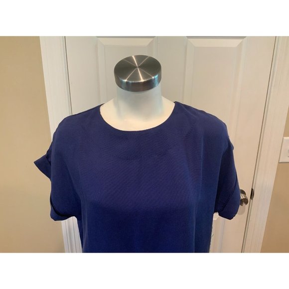 By Trovata Birds of Paradis Blue Short Sleeve Shift Dress, Size Medium NWT! - Picture 2 of 7